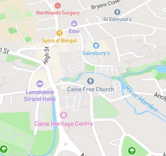 map for Calne Community Hub