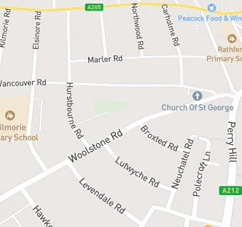 map for Woolstone Medical Centre