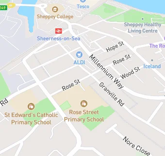 map for Rose Street Primary School