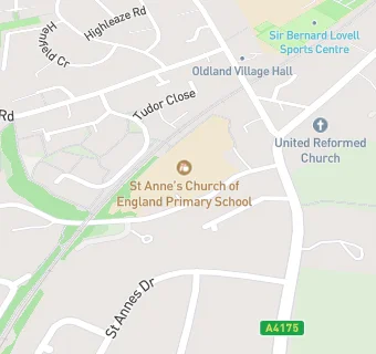 map for St Anne's Church of England Primary School