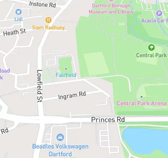 map for Cafe In The Park