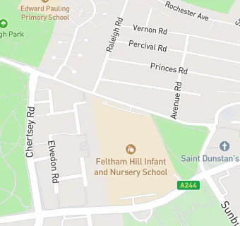 map for Feltham Hill I & N School