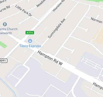 map for Hanworth Kebab House