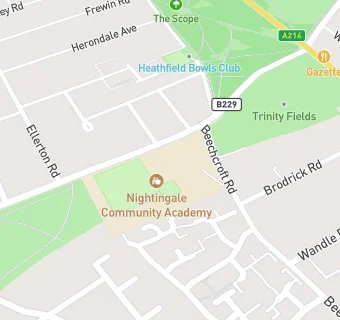 map for Nightingale Community Academy