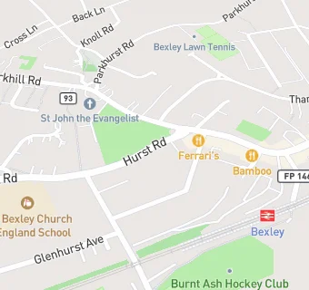 map for Bexley United Reformed Church