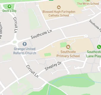 map for Southcote Primary School