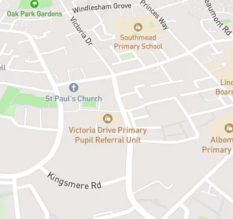 map for Victoria Drive Primary Pupil Referral Unit