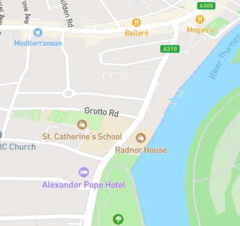 map for St Catherine's School
