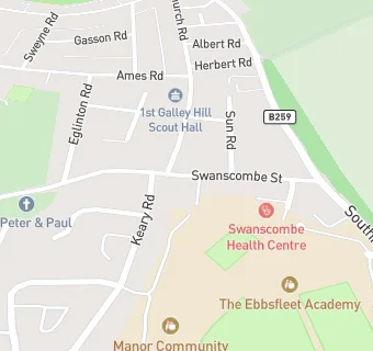 map for Swanscombe School