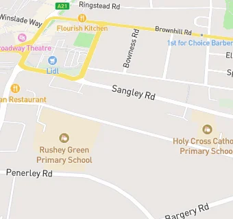 map for Holy Cross Catholic Primary School