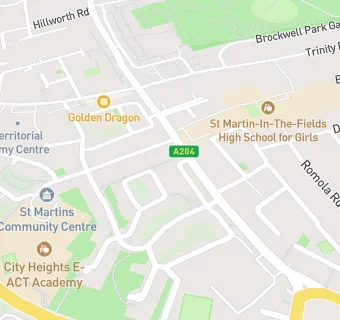 map for St. Martins Dental Practice