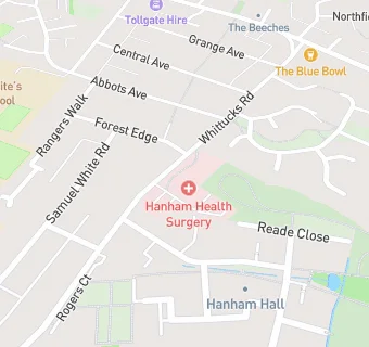 map for Hanham Health