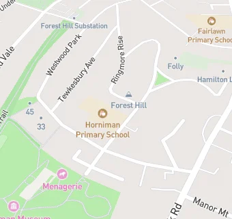 map for Horniman Primary School