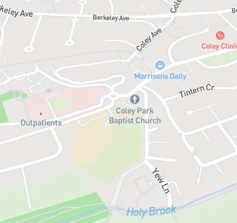 map for Coley Park Primary School