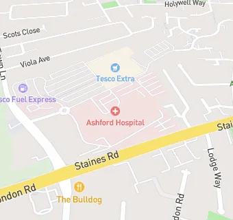 map for Ashford Hospital Catering