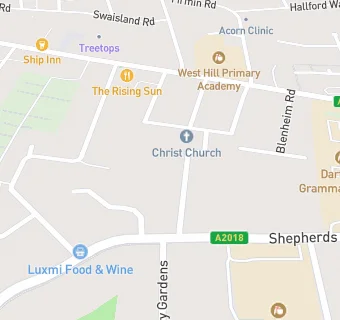 map for Christchurch Pre-School