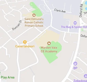 map for Marden Vale CofE Academy