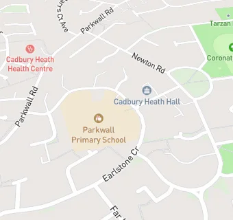 map for Parkwall Primary School