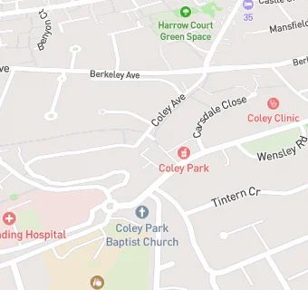 map for Dr M L Swami & Partners - Coley Park Surgery