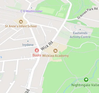 map for Wicklea Academy