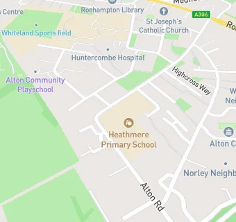 map for Heathmere Infant School