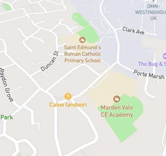 map for Marden Vale C of E Academy