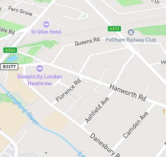 map for Feltham Constitutional Club