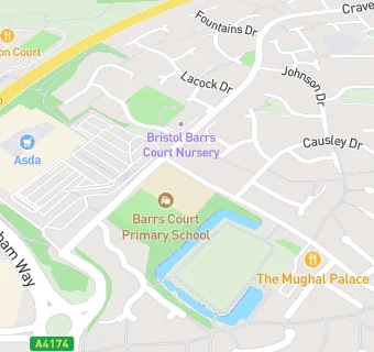 map for Abm Catering Ltd At Barrs Court Primary School