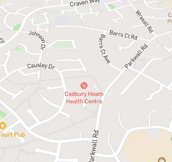 map for Cadbury Heath Healthcare