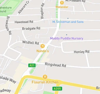 map for Rushey Green Dental Practice