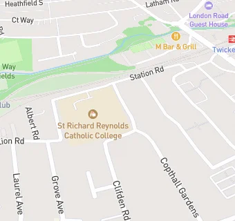 map for St Richard Reynolds Catholic High School