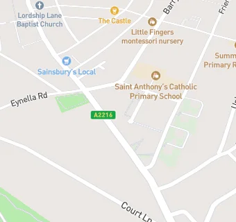 map for The Lordship Lane Surgery