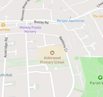 map for Alderwood Primary School