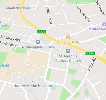 map for Roehampton Youth Club Supporters Association