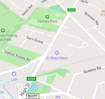 map for St Giles Hotel