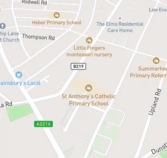 map for St. anthonys rc primary school