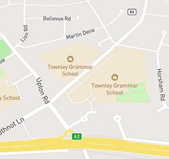 map for Townley Grammar School