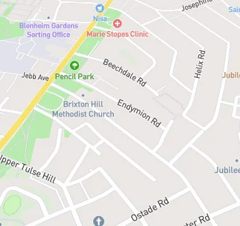 map for Brixton Hill Methodist Church