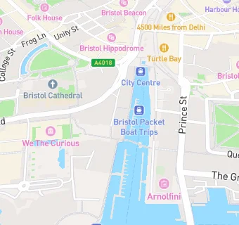 map for Las Iguanas Bristol Harbourside