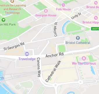 map for Bristol Central Travelodge