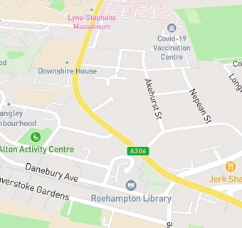 map for The Roehampton Surgery