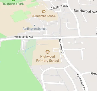 map for Highwood Primary School (Breakfast Club)