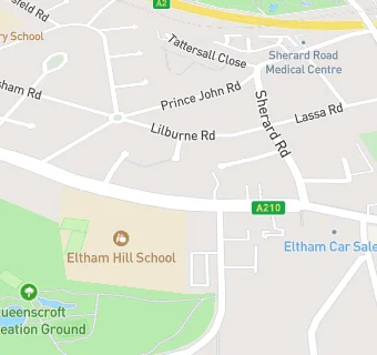 map for Eltham Hill Club & Instit