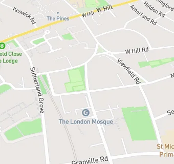 map for Southfields Lawn Tennis Club