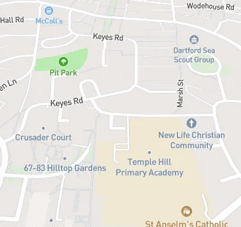 map for Temple Hill Surgery