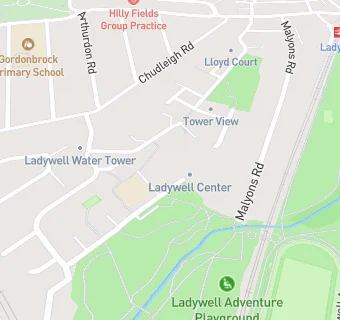 map for Ladywell Day Centre