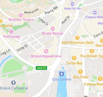 map for Bristol Hippodrome