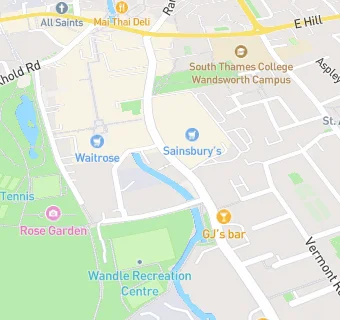 map for Wandsworth Medical Centre