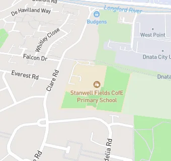 map for Stanwell Fields CofE Primary School