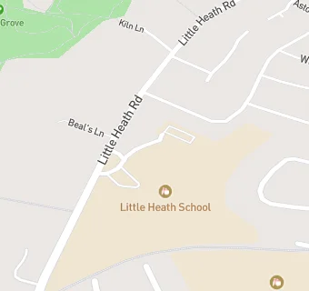 map for Little Heath School